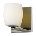Access Lighting Serenity, 1 Light Wall Sconce  Vanity, Antique Brass Finish, Opal Glass 62561-AB/OPL